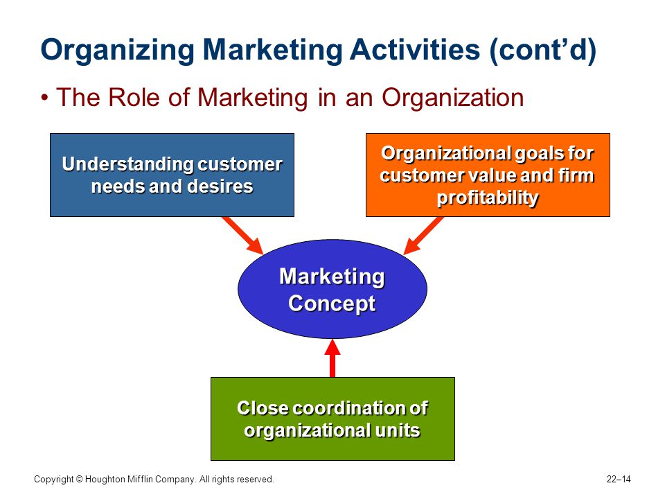 Marketings role organization